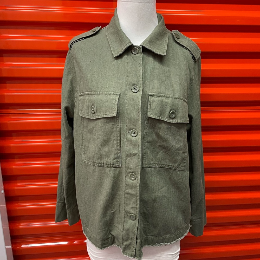 Sz Med Universal Thread Army Green Lightweight Jacket